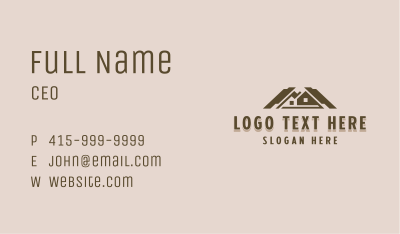 Roof Construction Builder Business Card Image Preview