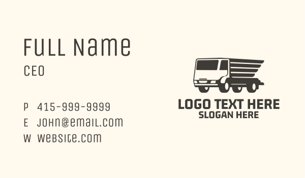Wing Truck Cargo Business Card Design Image Preview