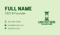 Green Medical Pillar  Business Card Image Preview