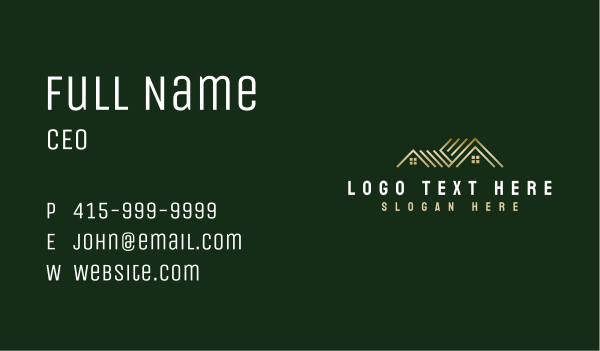 Roof Builder Property Business Card Design Image Preview