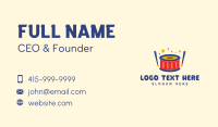 Colorful Toy Drums Business Card Preview