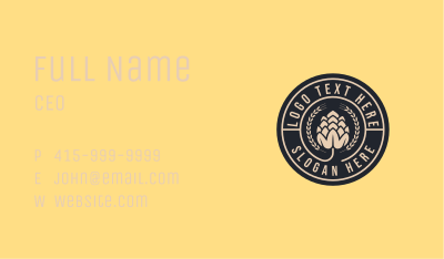Beer Hops Wreath Distillery  Business Card Image Preview