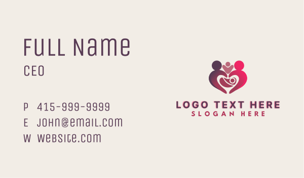 Family Support Organization Business Card Design Image Preview