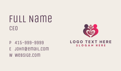 Family Support Organization Business Card Image Preview