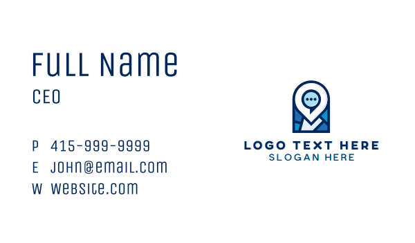 Chat Travel Navigation Business Card Design Image Preview
