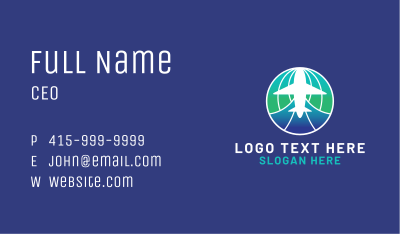 Global Airline Travel Business Card