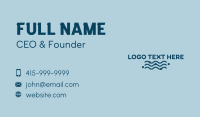 Ocean Waves Wordmark Business Card Preview