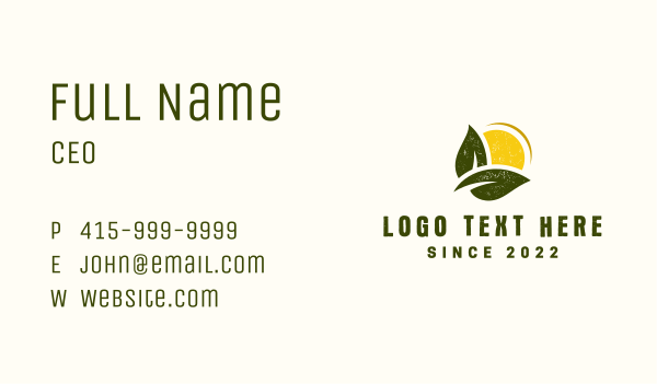 Sun Sprout Garden Business Card Design Image Preview