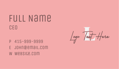 Luxury Letter Brand Business Card Image Preview