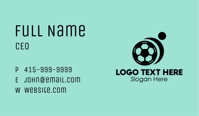 Abstract Soccer Player Business Card Image Preview