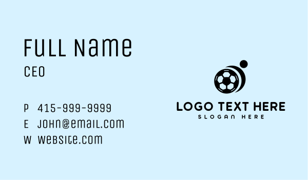 Abstract Soccer Player Business Card Design Image Preview