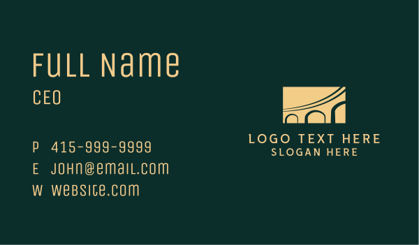 Arch Bridge Engineer Business Card Design Image Preview