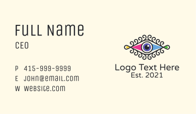 Stylish Colorful Eye Business Card Image Preview