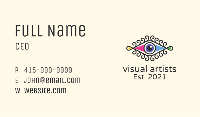 Stylish Colorful Eye Business Card Image Preview