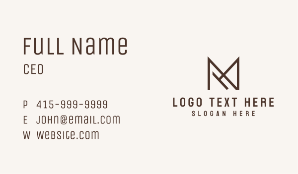 Letter M Agency Business Card Design Image Preview