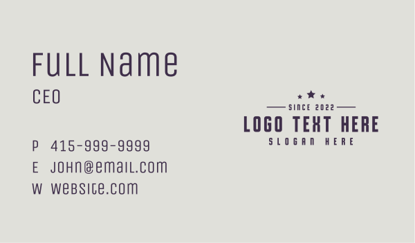 Wordmark Startup Store Business Card Design Image Preview