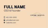 Glamorous Agency Wordmark Business Card Design