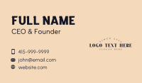 Glamorous Agency Wordmark Business Card Image Preview