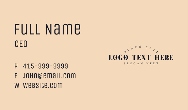Glamorous Agency Wordmark Business Card Design Image Preview