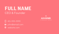 Girly Pink Wordmark Business Card Image Preview