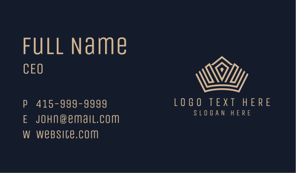 Luxury Crown Tiara Business Card Design Image Preview