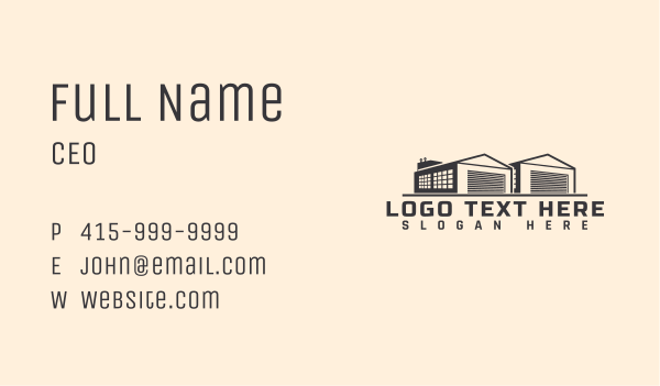 Manufacturing Storage Warehouse Business Card Design Image Preview