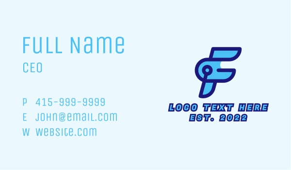 Technology Firm Letter F Business Card Design Image Preview