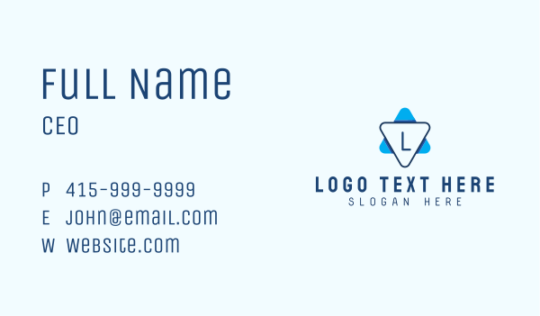Triangle Tech Letter  Business Card Design Image Preview