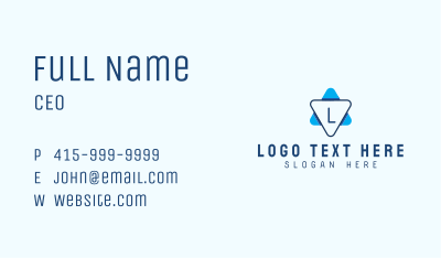 Triangle Tech Letter  Business Card Image Preview