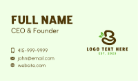 Organic Coffee Letter B Business Card Image Preview