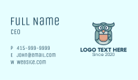 Owl Coffee Cup Business Card Image Preview