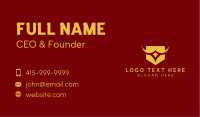 Gold Horns Shield Emblem  Business Card Image Preview