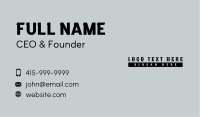 Punk Classic Wordmark Business Card Image Preview