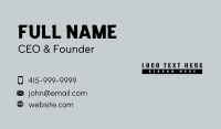 Punk Classic Wordmark Business Card Design