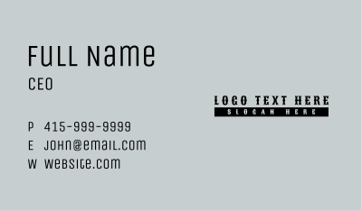 Punk Classic Wordmark Business Card Image Preview