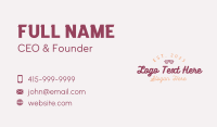 Retro Boutique Wordmark Business Card Image Preview