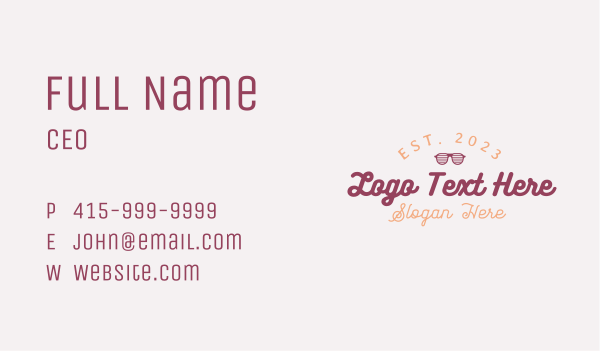 Retro Boutique Wordmark Business Card Design Image Preview