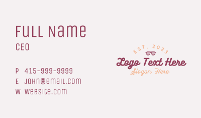 Retro Boutique Wordmark Business Card Image Preview