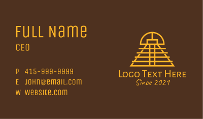 Ethnic Mayan Temple Business Card Image Preview