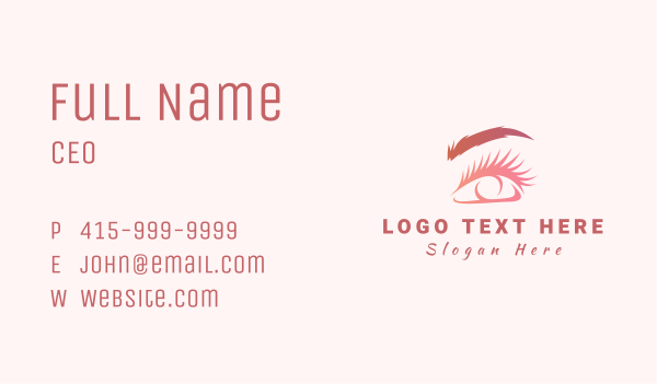 Beauty Woman Eye Perm Business Card Design
