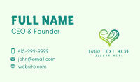 Organic Heart Leaf Business Card Design
