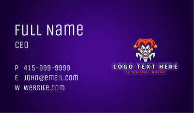 Circus Jester Gaming Business Card Image Preview