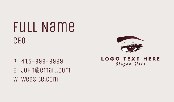 Feminine Eyelash Beauty Business Card Design Image Preview