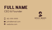 Curly Woman Stylist Business Card Image Preview