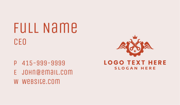 Wrench Gear Mechanic Business Card Design Image Preview