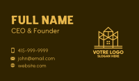 Minimalist Golden Mansion Business Card Image Preview