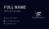 Multimedia Swoosh Sport Letter F Business Card Image Preview