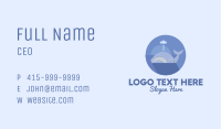 Swimming Blue Whale Business Card Image Preview