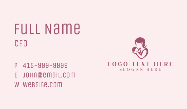 Pediatric Mother Childcare Business Card Design Image Preview