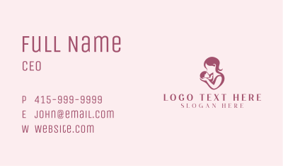 Pediatric Mother Childcare Business Card Image Preview